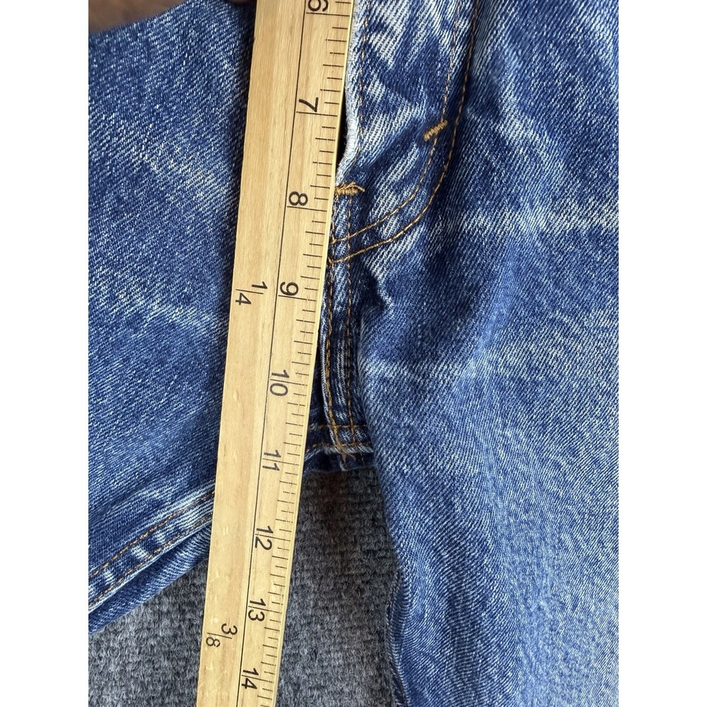 Y2K Levi's 505 Regular Fit Faded Distressed Denim Jeans W32 L31 - Picture 9 of 10